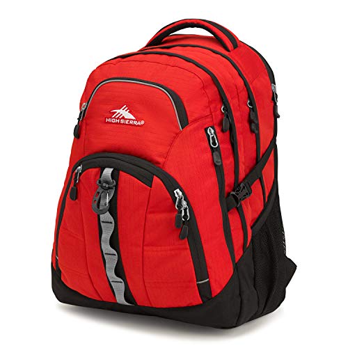 High Sierra Access 2.0 Laptop Backpack, Crimson/Black, One Size - color: Crimson/Black