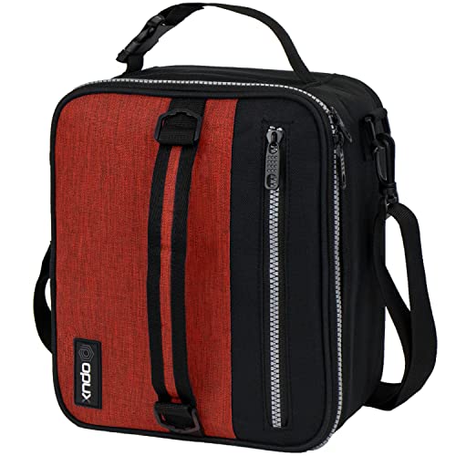 opux Insulated Lunch Box for Men Women Adult, Compact Lunch Bag for Kids Boy Girl Teen, Soft Lunch Cooler Bag for Work School, Leakproof Lunchbox Lunch Pail with Clip-on Buckle, Heather Red - color: Heather Red