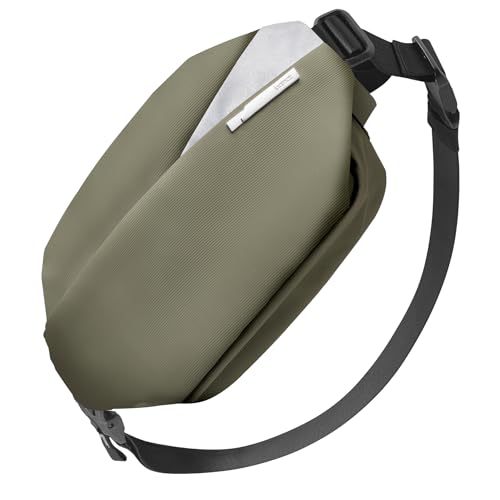 Inateck Sling Bag X, Multi-pocket Crossbody Shoulder Chest Bag with Adjustable Shoulder Strap, Water-resistant Waist Fanny Pack for Men, Women, Travel, Daily Use, Cycling, Hiking, Gray Blue, Large - color: Olive, size: Large