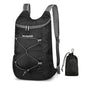levayhill 16L Foldable Hiking Backpack,Small Packable Daypack, Black & Gray | Lightweight ,Outdoor Collapsible Rucksack,Ultralight Folding Back Pack, Water Repellent, Men Women Travel Gym, Easy Carry-on - color: Black&gray