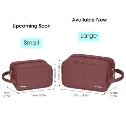 Narwey Travel Toiletry Bag for Women Traveling Dopp Kit Travel Bag for Toiletries Cosmetic Bag Makeup Bag Medicine Bag for Traveling (Jujube Red) - color: A-Jujube Red