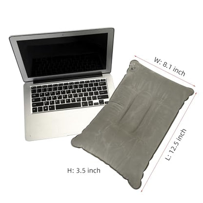 3 Pieces Inflatable Travel Pillow for Camping, Home Office Sleeping Pillow, Head Neck Lumbar Support, Ultralight Portable Compact and Soft, Airplane car Hiking Backpacking Trip Pillow