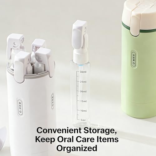 4 in 1 Travel Dispenser, 4 Pack 1OZ/30ML Travel Bottles with Stickers for Toiletries, Leak Proof Travel Size Containers, Portable for Shampoo Lotion Conditioner Cream Green