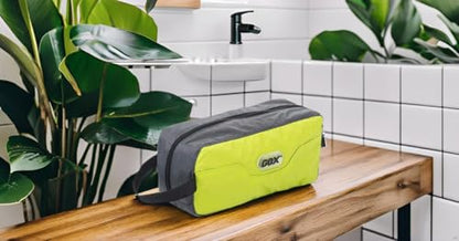 GOX Premium Toiletry Bag, Dopp Kit Case For Travel, Multifunction Organizer Pouch (Green/Grey) - color: Green/Grey