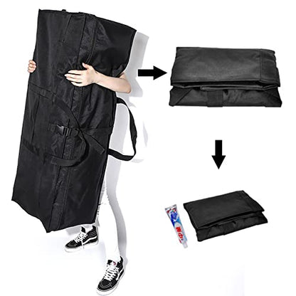 Long Travel Duffle Bag,Foldable Extra Large Duffel Bags,Carry on Travel Bag For Camping/Moving Boxes/Tent/Surfboards/Photography Equipment Storage Bag (197 Liter, Black) - color: Long 197L