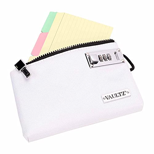 Vaultz Locking Accessories Pouch, 5x8 Inches, White (VZ03988) - color: White, size: 5x8