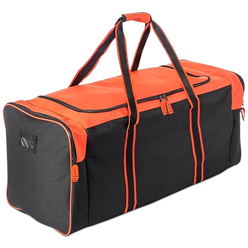 Jetstream Heavy Duty Multi Pocket Durable Sports Gym Equipment Travel Duffel Bag - color: XL 36" Orange, size: 36IN