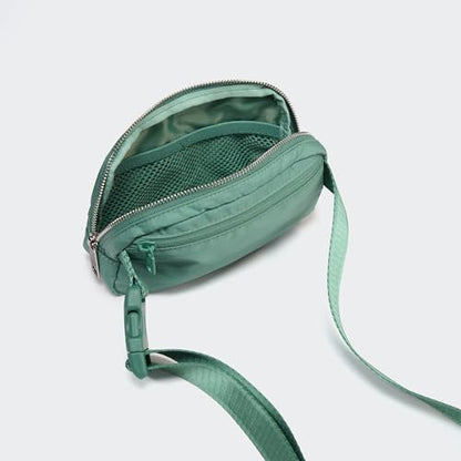 Pander Everywhere Belt Bag for Women, Fashion Waist Packs, Crossbody Bags with Adjustable Strap (Eucalyptus Green). - color: Eucalyptus Green