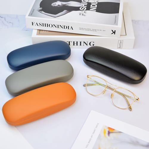 Glasses Case,Eyeglass Case 4 Pack for Women Men,Glasses Case Hard Shell,Hard Eye Glass Case for Travel Study Work,Hard Case for Glasses,Sunglasses Cases