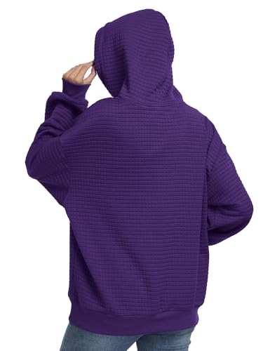 SeSe Code Hoodie With Eye Mask Waffle Hooded Sweatshirts Womens Travel Airplane Sleep Hoodies Mens Oversized Pullover - color: Purple, size: XX-Large