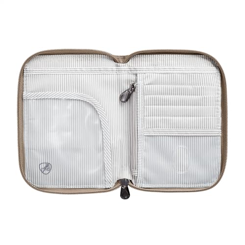 Travelon RFID Blocking Passport Zip Wallet - color: Sable