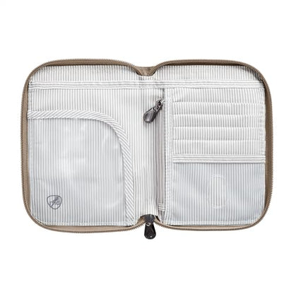 Travelon RFID Blocking Passport Zip Wallet - color: Sable