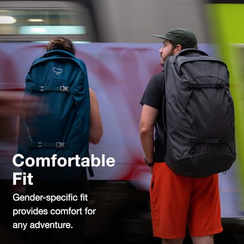 Osprey Farpoint 55L Men's Travel Backpack, Muted Space Blue - color: Muted Space Blue, size: 55L
