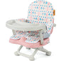 YOLEO Baby High Chair Booster Seat for Dining Table, Foldable High Chairs with Adjustable Heights, Travel Booster Seat with Removable Tray - color: Pink, size: With Cushion