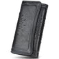 APHISON Womens Wallets RFID Blocking Leather Clutch Long Wallet for Women Card Holder Phone Organizer Ladies Travel Purse Hollow Out Sunflower Design Gift - color: BLACK