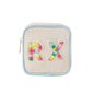 Small Canvas Rx Medicine Packages, Cute Chenille Letter Patch Drug Makeup Bag with Metal Zipper, Mini Travel First Aid Purse Organizer Machine Washable (03Blue-Rainbow) - color: 03Blue-Rainbow