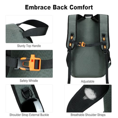 Nerlion Lightweight Foldable 35L Hiking Backpack Travel Backpack for Men Women Camping Waterproof Outdoor Hiking Daypack Backpack Dark Gray - color: Dark Gray