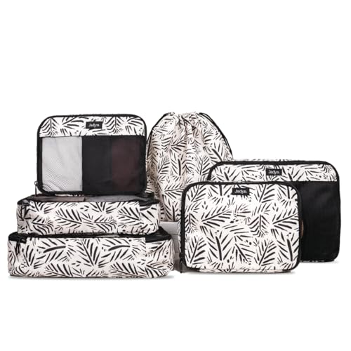 Jadyn Packing Cubes for Travel, 6-Piece Large Packing Cube Organizer Set for Suitcase, Duffel Bag, Luggage, Multiple Sizes Travel Essentials (Desert Foliage) - color: Desert Foliage
