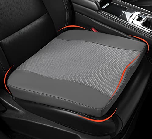Lofty Aim Car Seat Cushion, Comfort Memory Foam Car Cushions for Driving - Sciatica & Lower Back Pain Relief, Driver Seat Pillow for Auto, Office Chair, Wheelchair - Dark Grey - color: Dark Grey