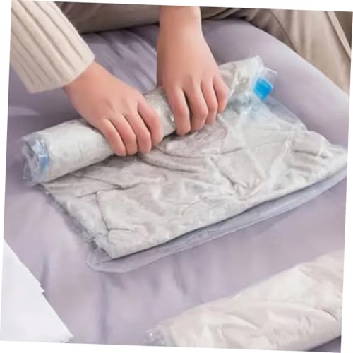 12pcs Hand Roll up Vacuum Storage Bags, Pa+pe 7-layer Compression Bags for Travel Packing and Suitcase Clothing Organization, Reusable Space Saver Pouches 35x50cm 40x60cm