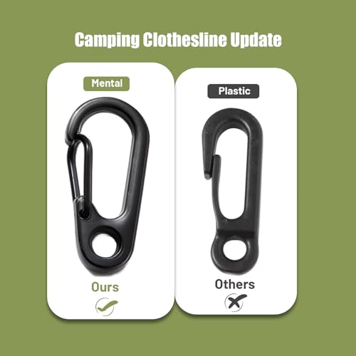 Portable Travel Clothesline Cord, Caudblor Adjustable 33ft Camping Clothes line, Laundry Drying Rope for Hotel Trip, Cruise, Outdoor/Indoor, with 12Pcs Stoppers, Windproof Clothespins - style: Light Green