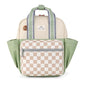 Itzy Ritzy Toddler Backpack - Daycare Bag - Features Adjustable Shoulder Straps, 2 Side Pockets & Spacious Interior with Wipeable Fabric Lining & Name Label, Checkerboard Backpack - color: Checkerboard