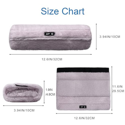 SPRING SEAON Wheelchair Armrest Covers 2 Pack Soft Memory Foam Wheelchair armrest Pads Wicking Washable for Office Transport Chair (Purple) - color: Purple