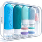vodvob 16 Pack Travel Bottles Set for Toiletries, TSA Approved Travel Containers Leak Proof Silicone Squeezable Travel Accessories 2oz 3oz for Shampoo Conditioner Lotion Body Wash (BPA Free) (blue) - color: blue