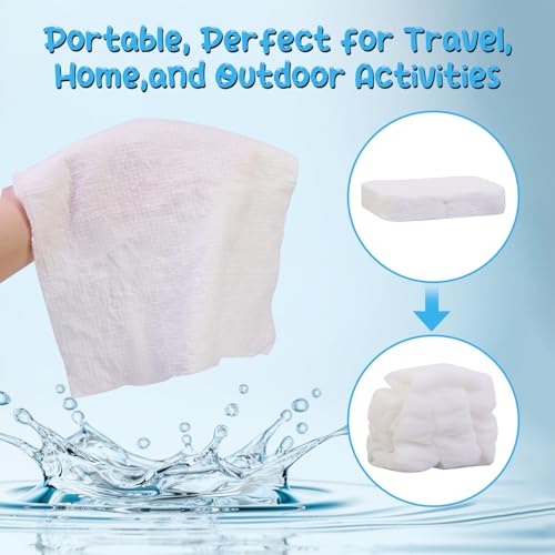 Cottonessence Premium Compressed Towels (50-Pack) - 9.4" x 11.8" Individually Wrapped Coin Tissues, Portable Towels for Travel, Hiking, Gym, Spa, Beauty Salon, Makeup, Baby Care, Outdoor Use - size: 50 Count (Pack of 1)