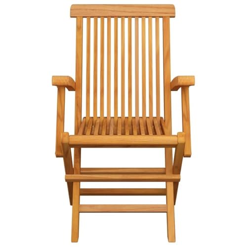 BOWERY HILL 9-Piece Solid Teak Wood Outdoor Dining Set, Natural Teak Finish, Folding Rectangular Table and 8 Chairs, Durable Water-Resistant Patio Furniture, Comfortable Seating for Garden or Terrace