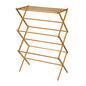 Household Essentials Bamboo Folding Clothes Drying Rack, Upscale Laundry Rack with 11 Dowels, Environmentally Friendly, Stable Frame, Shelf for Drying Flat - color: Natural Bamboo