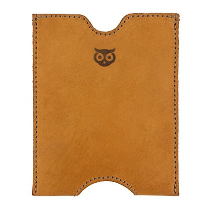 Hide & Drink, Travel Passport Pocket Sleeve Handmade from Full Grain Leather - Old Tobacco - color: Old Tobacco