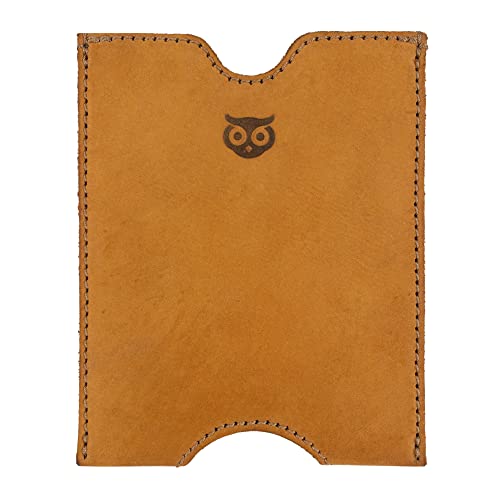 Hide & Drink, Travel Passport Pocket Sleeve Handmade from Full Grain Leather - Old Tobacco - color: Old Tobacco