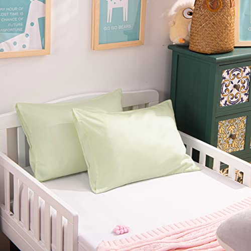 NTBAY Egyptian Cotton Toddler Pillowcases - Set of 2 - Travel Pillow Cases - 500 Thread Count Cotton 13x18 Pillow Covers - Envelope Closure Nursery Pillowcases, 13x18 Inches, Ivory - color: Ivory