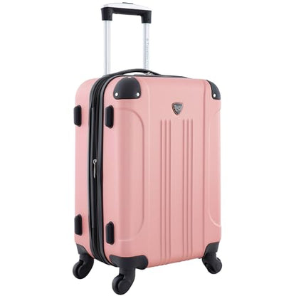 Travelers Club Chicago Hardside Expandable Spinner Luggage, Rose Gold, 22" Carry-On - color: Rose Gold, size: 22" Carry-On