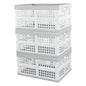 Vababa 3-Pack Plastic Stackable Collapsible Storage Crate, 15 L Stacking Folding Storage Basket - size: 15 L