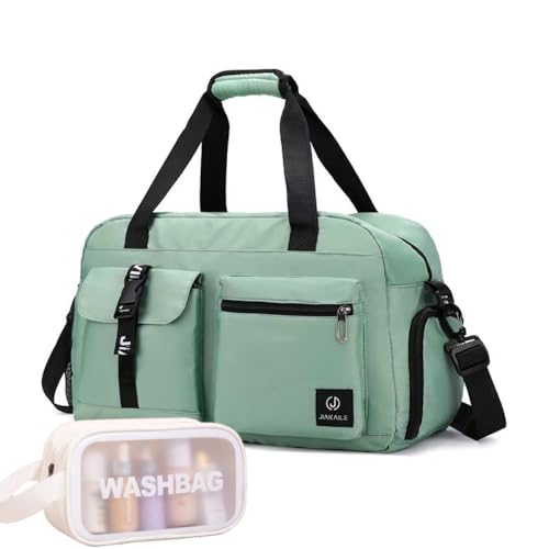 New Sports Tote Gym Travel Luggage Shopping Delivery Weekend Camping Overnight Bag (ice green) - color: ice green