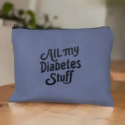 Medicine Storage Pouch with Diabetes, Medicines Bag, and Medical Supply Designs, White Canvas Zipper Cases, Multi-Use Functionality (Gift for Birthdays, Graduation, Christmas) (Style G) - style: Style G