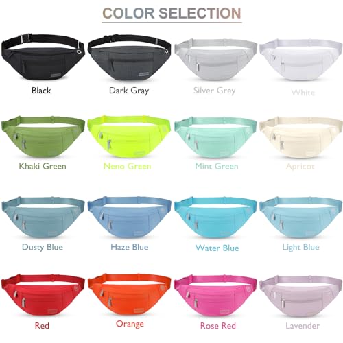 MAXTOP Large Crossbody Fanny Pack with 4-Zipper Pockets,Gifts for Enjoy Sports Festival Workout Traveling Running Casual Hands-Free Wallets Waist Pack Phone Bag Carrying All Phones - color: Apricot, style: Large Fanny Pack(4 Zipper Pockets)