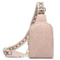 Haytijoe Small Anti Theft Crossbody Bag for Women Faux Leather Lightweight Sling Bags RFID Blocking Fanny Pack for Travel - color: Pink Light