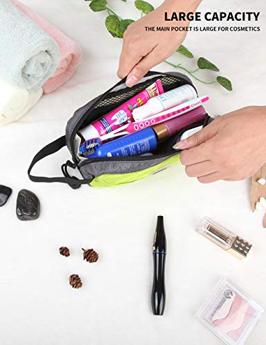 GOX Travel Toiletry Bag Dopp Kit Case for Men Multifunction Packing Organizer Pouch - color: Green/Grey