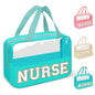 Nurses Week Gifts Chenille Letter NURSE Makeup Bag for Women,Preppy Nurse Cosmetic Pouch Zipper with Handle Nurse Essentials Bag for Work Supplies,Medical Assistant Bag Nursing Students(NURSE-Green) - color: NURSE-Green