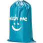 HOMEST XL Laundry Bag 28" x 40", Extra Large Dirty Clothes Organizer Holds 3-4 Loads, Machine Washable Drawstring Laundry Bag for Dorm, Camp, Laundromat, Family, Travel, Sky Blue - color: (1 pack-Wash me)Sky Blue