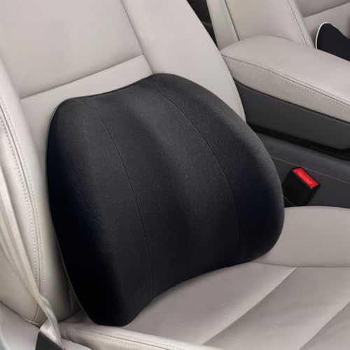 Really Plush Lumbar Support Pillow for Car Seat, Perfectly Balanced 100% Memory Foam Lumbar Pillow - Breathable Removable Cover & Ergonomic Design, Back Pillow for Back Pain Relief(Black, 1PC) - color: Backsaver-seven