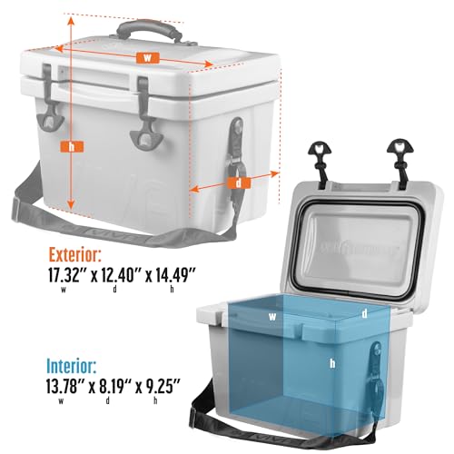 Cubix Outdoors Viva 14QT Portable Hard Cooler – On‑The‑Go Personal Ice Chest for Everyday Use, Beach, Sports, Camping & Picnics