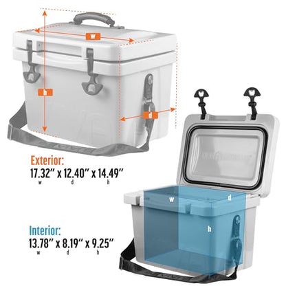 Cubix Outdoors Viva 14QT Portable Hard Cooler – On‑The‑Go Personal Ice Chest for Everyday Use, Beach, Sports, Camping & Picnics