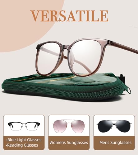 Sunglasses Case Soft Glasses Cases for Women Pouch Eyeglass Bag Eye Glass Kids Girls Sun Glasses Cute Kawaii - color: Marble Green