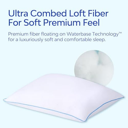 Mediflow Water Pillow - Elite Collection, Fiber Pillow. Orthopedic Pillow for Neck Pain Relief, Adjustable Water Pillow for Sleeping. (4 Pillows) - size: Family Pack (4 Pillows)