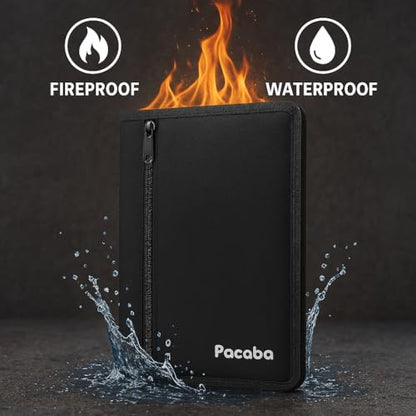Car Registration and Insurance Card Holder, Glove Box Organizer Vehicle Document Wallet with Clear Compartments, Auto Document holder for Driver License, Car Insurance Vehicle Registration (Black)
