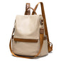 CHERUTY Women Backpack Purse PU Leather Anti-theft Casual Shoulder Bag Fashion Ladies Satchel Bags - color: 1-9 Beige Brown, size: Medium